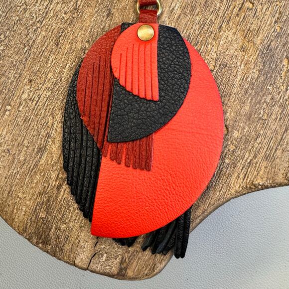 Portland Leather Picasso Tassel Bag Charm POISON Picasso Tassel Boho Bag Charm - Picture 5 of 6